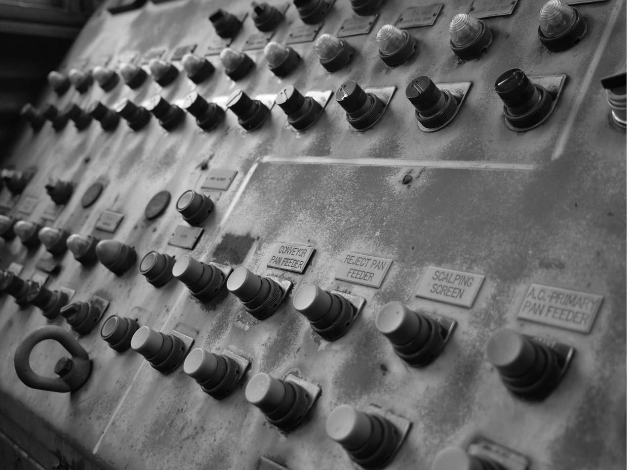 Industrial control panel — human-operated systems